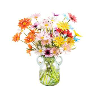 1/5 件人造洋甘菊菊花，仿真菊花，适合派对家居装饰，DIY 花瓶插花工艺品，家居装饰美学装饰品