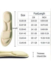 2 Pairs 5D Memory Foam Shoe Insoles, Comfortable High Resilience Thick Insoles With Arch Support For Running & Sports Shoes