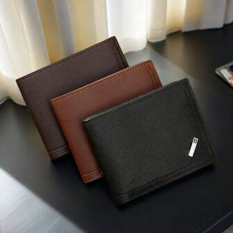 Men's Short Wallet, Cross-Border Large Capacity Business Casual Bifold Wallet, Multi-Function Young Cardholder, Ultra Thin New Wholesale, Soft Leather Pouch Brown Bag Gifts For Men Christmas Gifts Vintage Card Holder Men's Gifts New Year Gift Valentine'S Day
