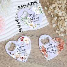 1 PIEZA Texto personalizado, felicitaciones de cumpleaños, aniversarios de bodas y de pareja, regalos de pareja, abrebotellas, pegatina personalizada con forma de corazón y patrones florales y de plantas para el refrigerador, pegatinas para refrigerador, imán de abrebotellas personalizado, regalos para fiestas, bolsas de regalo y pegatinas gratis, imán de abrebotellas de recuerdo de boda, abrebotellas para el refrigerador personalizado, recuerdos de fiesta de boda para invitados, recuerdos de fiesta de bodas, regalos de bodas