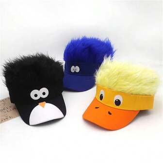 1pc Women Yellow Duck Stylish Baseball Cap, Polyester Blended Material, Suitable For Casual Wear, Cosplay, All Seasons, Sun Protection, Adjustable Head Circumference Design, Unisex Style, Ideal For Spring And Summer Outdoor Activities