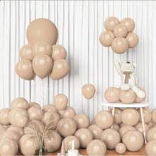 90pcs White Balloon Arch & Garland Kit, 18" 12" Sizes, Beige Cream Champagne Gold Metallic & Confetti Latex Balloons Suitable For Boho Neutral Baby Shower Birthday Party Decor