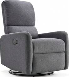 Comfy Swivel Glider Recliner Chair For Adults – Ideal Nursing, Living Room & Bedroom Armchair - 灰色 - 查看 9
