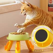 Erhöhte Katzennäpfe, angehobene Katzenfutter-Schüssel, geneigte Katzenschüssel, Haustier-Futter- und Wasserschale, schützt die Wirbelsäule, verhindert Erbrechen, katzenschnurrbart-freundlich, rutschfest, spülmaschinenfest