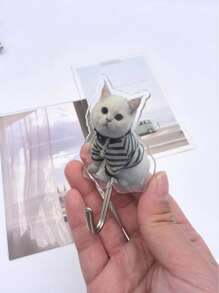 1pc Customized Photo Acrylic Wall Hook, Can Customize With People, Pets, Cartoon Images, Double-Sided Adhesive Tape Hanger, Storage & Organization Tool To Enhance Home/Office Space, Great Gift For Family & Friends