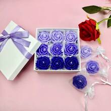 4pcs/9pcs Creative Rose Aromatherapy Candle Set Gift Box, Suitable For Wedding Venues, Restaurants, Living Rooms, Yoga Studios, Meditation, Birthday Candles, Mother's Day Gifts, Valentine's Day Gifts, Birthday Gifts, Adult Gifts, Easter, Home Decoration, Room Decoration, Fragrance Enhancement And Odor Removal.