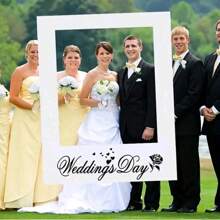 1pc Wedding Photo Booth Frame - Made Of Paper Material, No Feathers, Suitable For Bachelorette Parties And Wedding Celebrations, Unicorn Parties And Birthday Decorations, Wedding Decorations