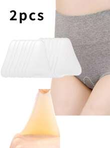 2 Confezioni di adesivi in silicone senza cuciture antiscivolo per protezione intima, per donna, traspiranti e confortevoli, adatti per costumi da bagno, pantaloni yoga, abbigliamento da tennis, bikini