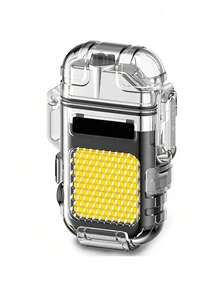 Rechargeable Electric Lighter With LED Light Via USB - 1 pieza - Ver 3