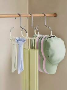 10pcs/6pcs/3pcs/1pc Multifunctional Hat Holder Rack, Storage Hooks For Dorm Wardrobe, Caps, Ties, Belts, Scarves, Portable Travel Hanger For Home, Campus, Hotel