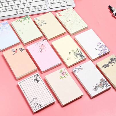 20-Pack Blank Cherry Blossom Cardstock For DIY Crafts, Graffiti, & Personalized Notecards - Thick Paper With Rounded Corners,Back To School,School Supplies