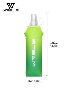 WRELS 1pc 150/250ml/500ml Gradient-Colored, Stylish, Portable, Foldable And Lightweight Soft Water Bottle For Running Hiking Cycling