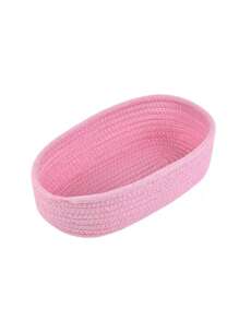 Boat-Shaped Basket, Storage Box, Desktop Clutter Storage Basket, Storage Basket, Oval Hand-Woven Basket