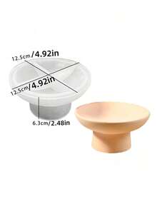 1pc Jewelry Tray Resin Mold, Silicone Tray Coaster Mold, Epoxy Resin Casting Mold, Cute Jewelry Small Jewelry Tray Candle Holder Mold, DIY Resin Polymer Clay Art Craft Products, Ideal Gifts For Home Decoration - White - View 2