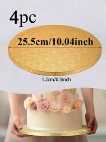 1pc 8/10/12 Inch Round Cake Board, Thick Cardboard, Sturdy Cake Base, Cake Pad, Suitable For Baking DIY Cakes And Pastries, Home Kitchen Baking Accessories, Mother's Day, Easter