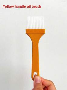 4支黄色塑料烘焙糕点刷，烘焙油刷，油涂黄油酱腌料烧烤刷，烧烤烘焙厨房烹饪，面糊蛋糕肉类香肠甜点刷，扁面包油刷，黄色细刷，厨房配件 - 彩色 - 查看 10