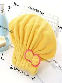 Quick Dry Hair Cap, Thick Bow Reversible Coral Velvet Princess Hat Long Velvet Shower Cap, Women's Long Hair Hair Turban Towel, Quickly Absorb Water And Blow Dry Your Hair, Soft And Comfortable, Convenient And Easy To Use, Mother's Day, Gift For Mom, Gift For Mother Home Bathroom Decor Fall Decor Back To School Hair Bonnet Shower Towels For Beauty Salon, Hotel Sports,Home Essentials, Towel, Skin Care Hair Drying Towel Wrap - Multicolor - View 12