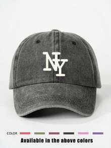 1pc Outdoor Embroidered NY Baseball Cap, Adjustable UV Protection Casual Hat Suitable For Spring/Autumn Traveling, Beach, Men & Women, Y2K Style,Holiday,Festival - Baseball Cap - View 11