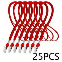 Lanyards Bulk, 10/25/50/100/150 Pack Badge Lanyards With Clip For ID Holder Badges Neck Flat Lanyard With Badge Lanyard Bulldog Clip For School Office Team Workers Volunteers,School Supplies,Back To School - Multicolor - View 28