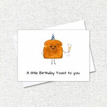 Whimsical Cheers Birthday Cards, Slice Of Bread Cards, Cute Funny Cards For Him Or Her, Birthday Gift Cards For Friends, Humorous Cards, Perfect For Celebrating Special Occasions