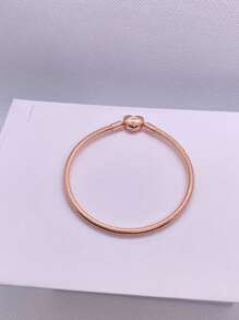 1 pièce Bracelet de style pour femmes, perles de charme pour base de bracelet à breloques DIY avec fermoir. Convient pour un port quotidien, parfait pour les jours fériés, les cadeaux d'anniversaire, base de bracelet