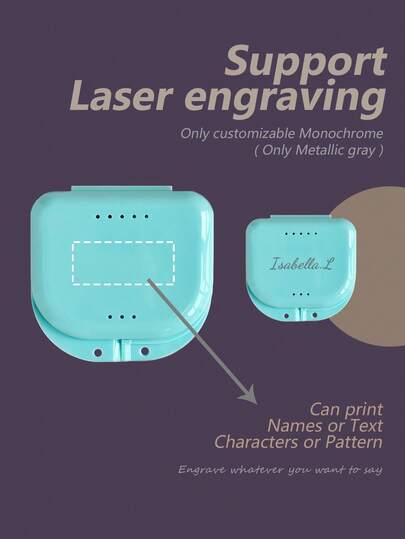 2pcs Ventilated Orthodontic Retainer Storage Box, Denture Case, Durable Ventilated Orthodontic Retainer Storage Box, Easy To Use, Household Office Dormitory Supplies, Household Storage Items, Convenient To Carry