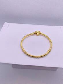 1 pièce Bracelet de style pour femmes, perles de charme pour base de bracelet à breloques DIY avec fermoir. Convient pour un port quotidien, parfait pour les jours fériés, les cadeaux d'anniversaire, base de bracelet