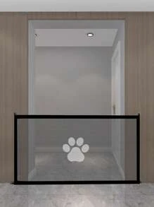 1pc No-Drill Pet Fence, Stair And Door Gate, Isolates Cats And Dogs, Pet Barrier, Pet Isolation Net, Portable Foldable Pet Divider Fence, Dog Protection Net Fence