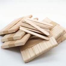 100pcs Large Wooden Craft Stick, 6-Inch (Approximately 15cm) Multifunctional Wooden Ice Cream Craft Stick Ice Cream Stick, Used For Waxing, Mixing, Craft Projects, Tongue Suppressors, Plant Labels