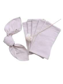 6 Stücke/Packung Dicke & Weiche Knitteltücher Servietten, einfarbige vielseitige quadratische Dinner Servietten geeignet für Restaurant, Café, Bankett, Picknick, Hochzeit, Party