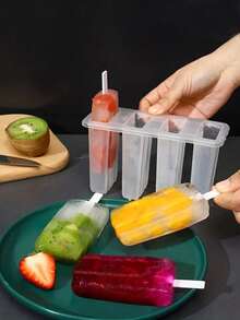 1pc Flexible Ice Pop Mold Easy Release, Space-Saving Design, Suitable For Homemade Healthy Ice Cream, Frozen Snacks And Jelly - Dishwasher Friendly, Great For Parties And Everyday Use - Multicolor - View 2