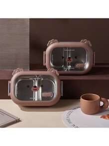 حاوية طعام مقسمة من الصلب المقاوم للصدأ، صندوق بنتو لالمدرسة، حاوية طعام محمولة ومعزولة قابلة للتسخين، منظم مطبخ، لوازم مدرسية