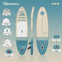 Inflatable Stand Up Paddle Board 11'6"/11'/10' With  Board Accessories, Versatile Premium Paddle Boards For Adults/Youth, Inflatable Paddle Board Polar/Wave/Sunny Wave Collection - Blue - View 3
