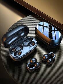 Wireless Earbuds Small Clip On Earphones Open Ear Buds, Air Conduction, LED Digital Display With Large Screen, HiFi Stereo With Built-In Microphones For Sports Running Cycling Workout - Multicolor - View 5