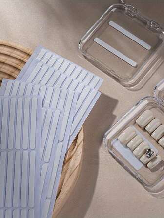 300 Pieces Transparent Double-Sided Nail Display Tape For Press-On Nails - Self-Adhesive Strips, Salon Design Display & Packaging, Alcohol-Free, Easy-To-Use Nail Supplies, Secure Nail Application | Clear Adhesive Tape | Precise Nail Slots,Nail Supplies,Nail Tools,Nail Art Tools,Back To School,Nails,Nail Tools For Press On Nails