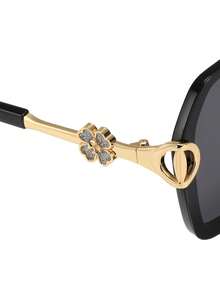 LINFEMAND 别致方框时尚眼镜，奢华渐变镂空雕花设计，适合海滩、派对、节日礼物，男女通用，适合夏季海滩度假、户外、旅行 - 彩色 - 查看 8