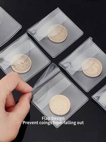 1/5/10/20 Stück einfache Plastik Weich PVC Münzhalter, klare Display Schutzhüllen, Schmuckbeutel für Münzsammlung, Schmuckverpackung
