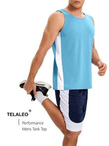 TELALEO 6 Packs Men's Quick Dry Workout Tank Tops Breathable Gym Sleeveless Muscle Shirts For Active Men - Multicolor - View 4
