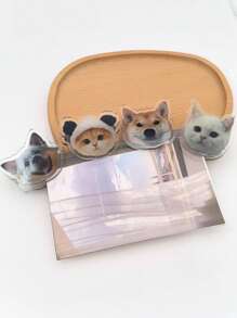 1pc Custom Acrylic PP Clip, Can Be Customized With People/Pet Photos, Moisture-Proof Food Bag Clip, Document/Notebook Clip, Magical Organizational Tool To Enhance Home/Office Storage Space