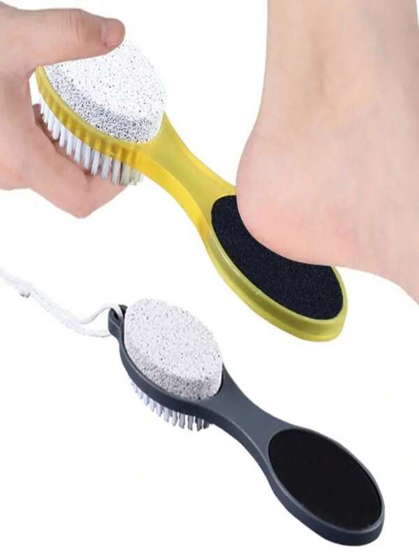 4-In-1 Foot File & Callus Remover Tool, Women/Men Dry & Wet Foot Care Tool, Foot Scrubber Brush Sand Stone Dead Skin Remover Grinding Tool