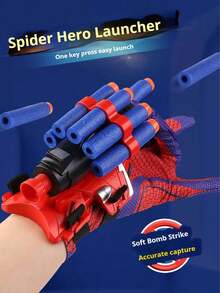 Upgraded Launcher Spray Wrist Watch Spider Glove Shooting Soft Bullet Toy - Multicolor - View 10