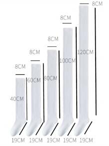 1 Pair White Over-The-Knee Socks, Elephant Pattern Warm Thigh High Slouchy Socks, Autumn/Winter