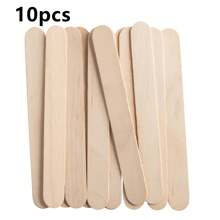 100pcs Large Wooden Craft Stick, 6-Inch (Approximately 15cm) Multifunctional Wooden Ice Cream Craft Stick Ice Cream Stick, Used For Waxing, Mixing, Craft Projects, Tongue Suppressors, Plant Labels