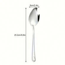 1pc/2pcs Stainless Steel Serving Spoon - Large Size, Ergonomic Metal Self-Serve Spoon, Suitable For Hotel, Cafeteria, Home Use And Outdoor Picnic, Elegant And Durable
