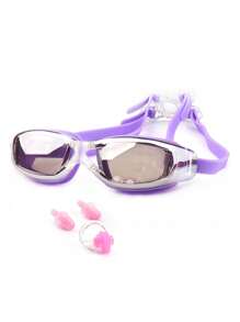 SHENYU 5pcs Swim Goggles, Silicone Swimming Cap, Nose Clip And Ear Plug Set