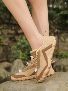 1 par de zapatos de senderismo unisex para exteriores, con suela blanda antideslizante, portátiles, para fitness en interiores, aptos para cruzar ríos y montañismo, ligeros y duraderos