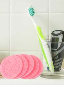 8 Stücke Reinigungsschwämmchen Beautywerkzeug feuchtigkeitsspendende runde Holzzellstoff-Baumwollpads zum Waschen und Tiefenreinigung des Gesichts