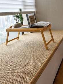 1pc Foldable Laptop Desk Tray, Suitable For Bed, Sofa, Outdoor Picnic, Eating Snacks And Working, Natural Material With Varied Texture, Detachable Accessories (Gifts For Father's Day, Mother's Day, Back To School)