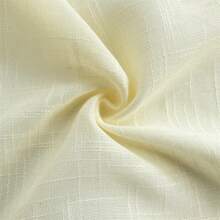 1 pezzo Tovaglia rotonda in cotone e lino beige, adatta per matrimoni e decorazione quotidiana