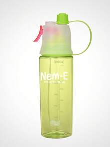 600ml Sports Water Spray Bottle - Leakproof Portable PC Water Bottle With Handle For Hiking, Gym, Travel - 2 In 1 Mist & Drink (Black/Green/Pink/Blue)